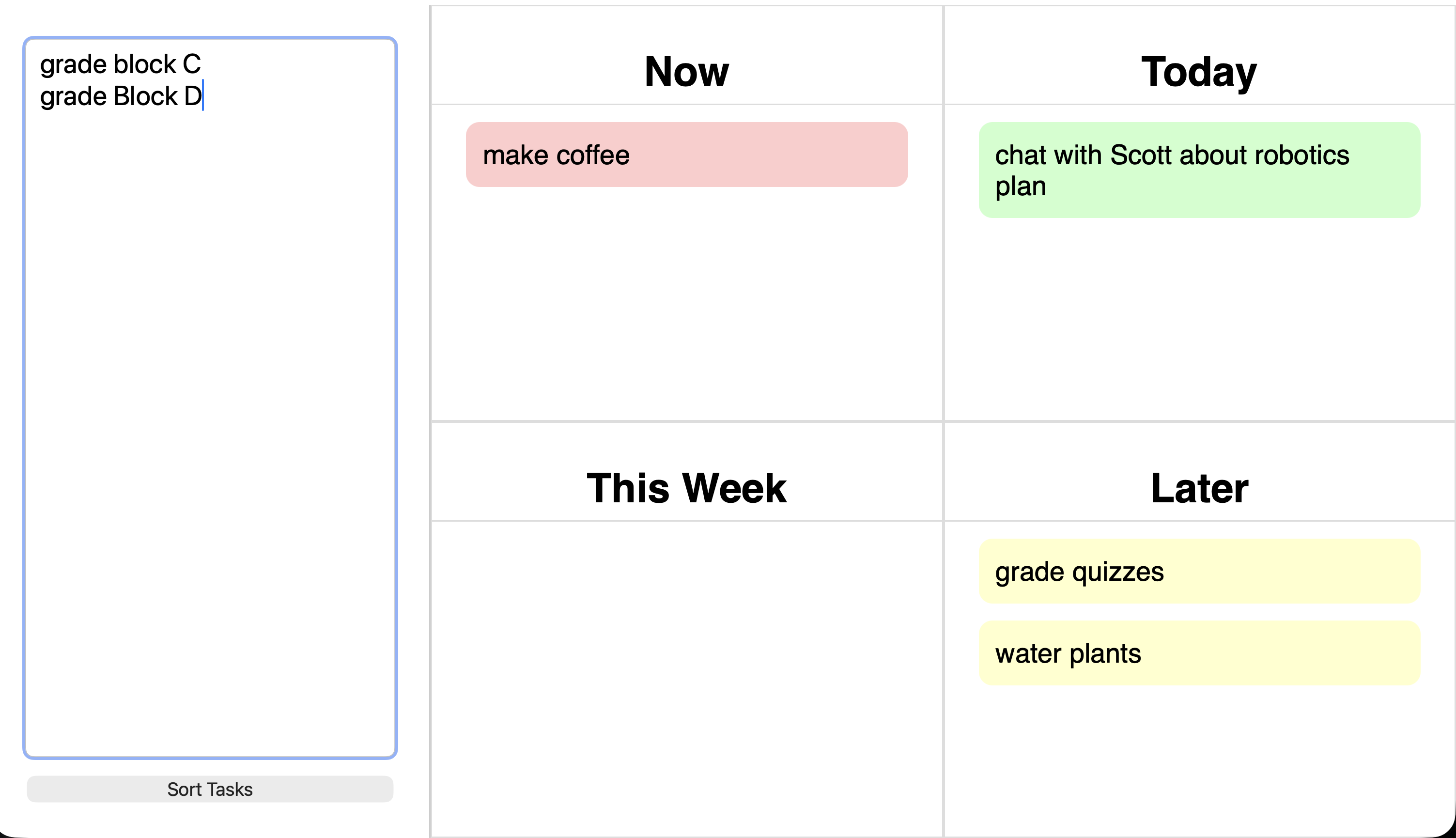 Task Organizer app screenshot